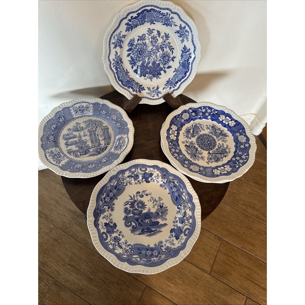 Set/6 ~Spode Blue Room Collection~Regency Series~ 11" Dinner Plates EUC!